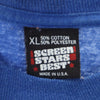 スクリーンスターズベスト 90s USA製 オールド 長袖 シングルステッチ Tシャツ XL ブルー系 SCREEN STARS BEST ロンT メンズ