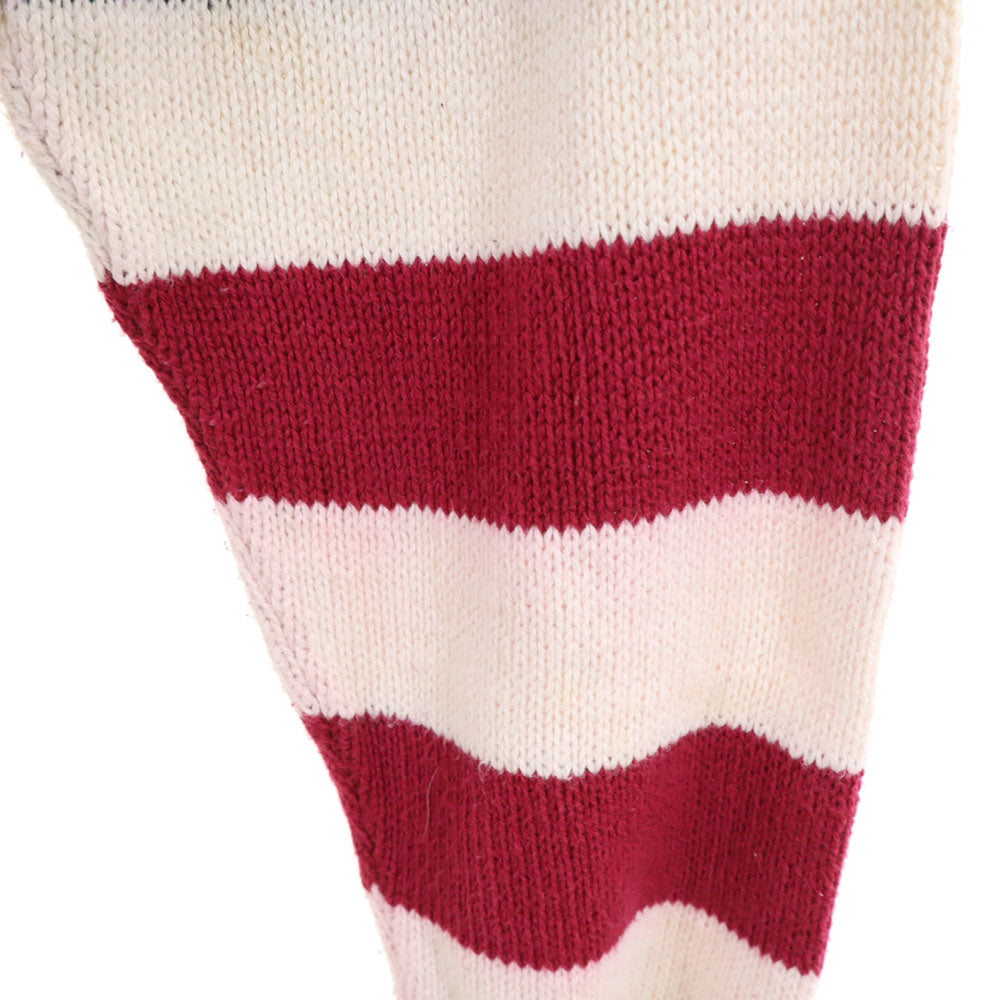 STRUCTURE ストラクチャー 90s USA製 オールド 星条旗柄 長袖 コットンニット セーター M ホワイト 他 メンズ