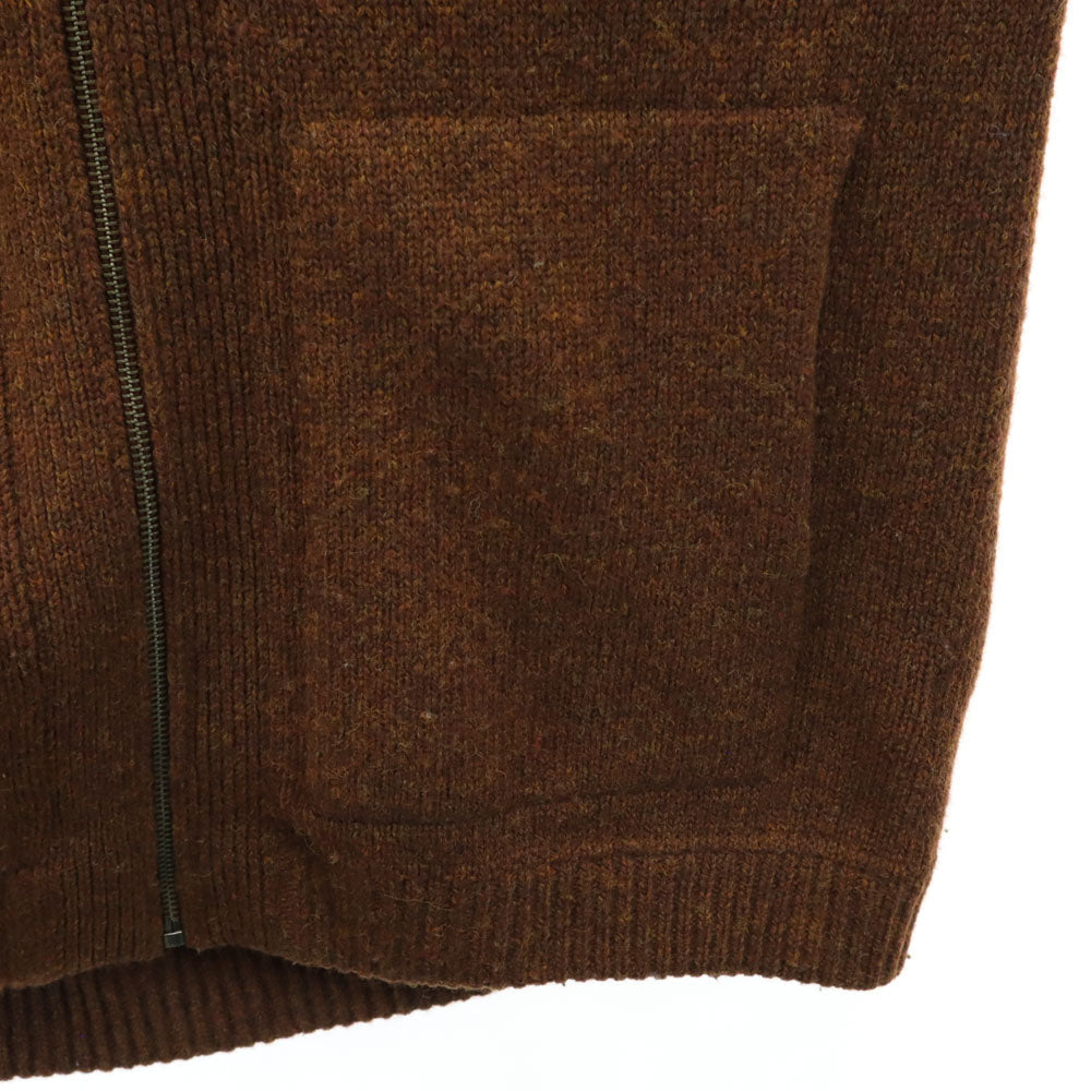 クレプスキュール 日本製 Vネック ニットジャケット 1 ブラウン crepuscule カーディガン メンズ