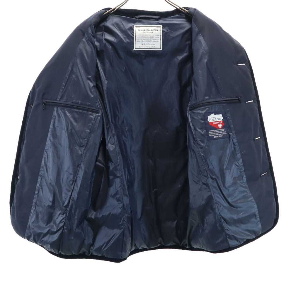 西川ダウン ナノユニバース別注 ダウンジャケット S ネイビー x nano･universe メンズ