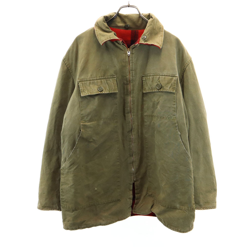 ファルコンブランド 50s 60s カナダ製 ヴィンテージ リバーシブル ハンティングジャケット オリーブ WOODS メンズ