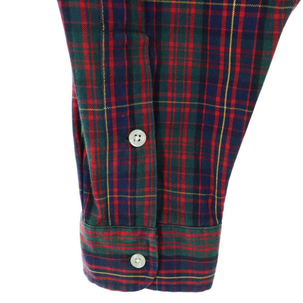 RALPH LAUREN ラルフローレン BIG SHIRT チェック 長袖 ボタンダウンシャツ M グリーン系 メンズ
