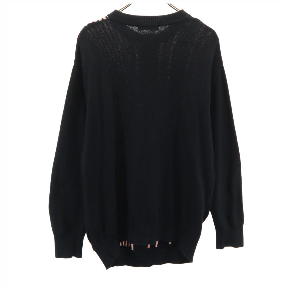 santa fe サンタフェ 日本製 長袖 ハーフジップ ニット 52 ブラック セーター メンズ