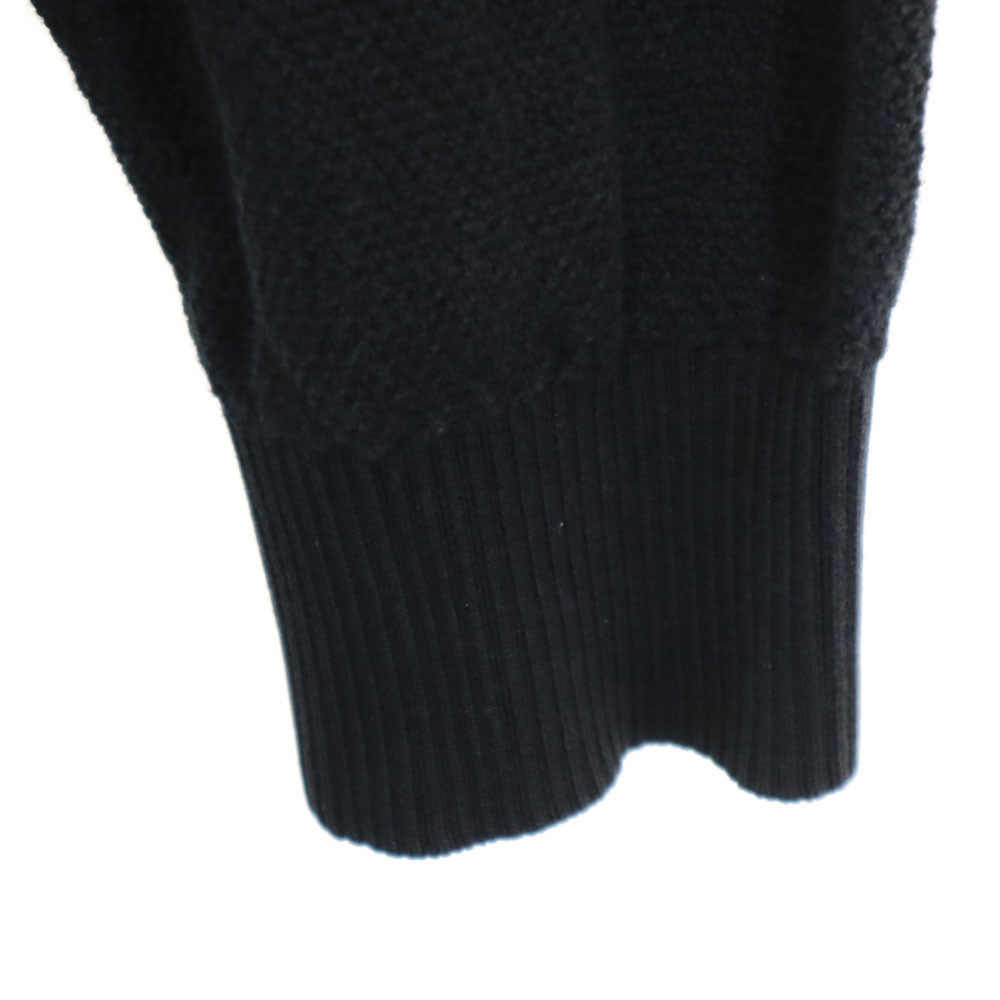 santa fe サンタフェ 日本製 長袖 ハーフジップ ニット 52 ブラック セーター メンズ