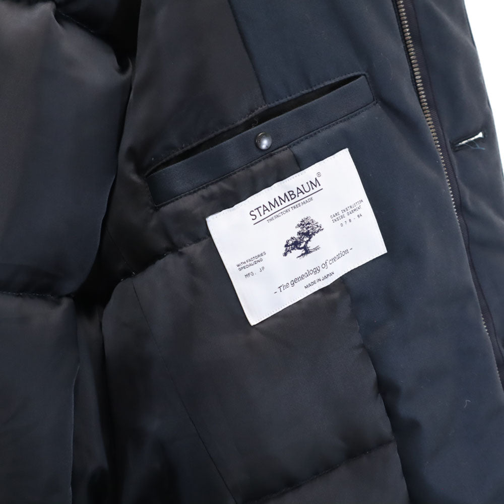 STAMMBAUM シュタンバーム ステンカラー ダウンコート S ネイビー メンズ