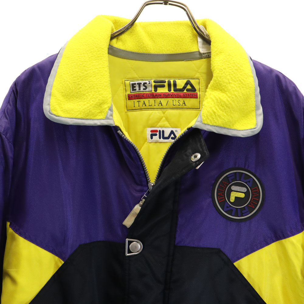 FILA フィラ 90s オールド 中綿ジャケット M パープル メンズ