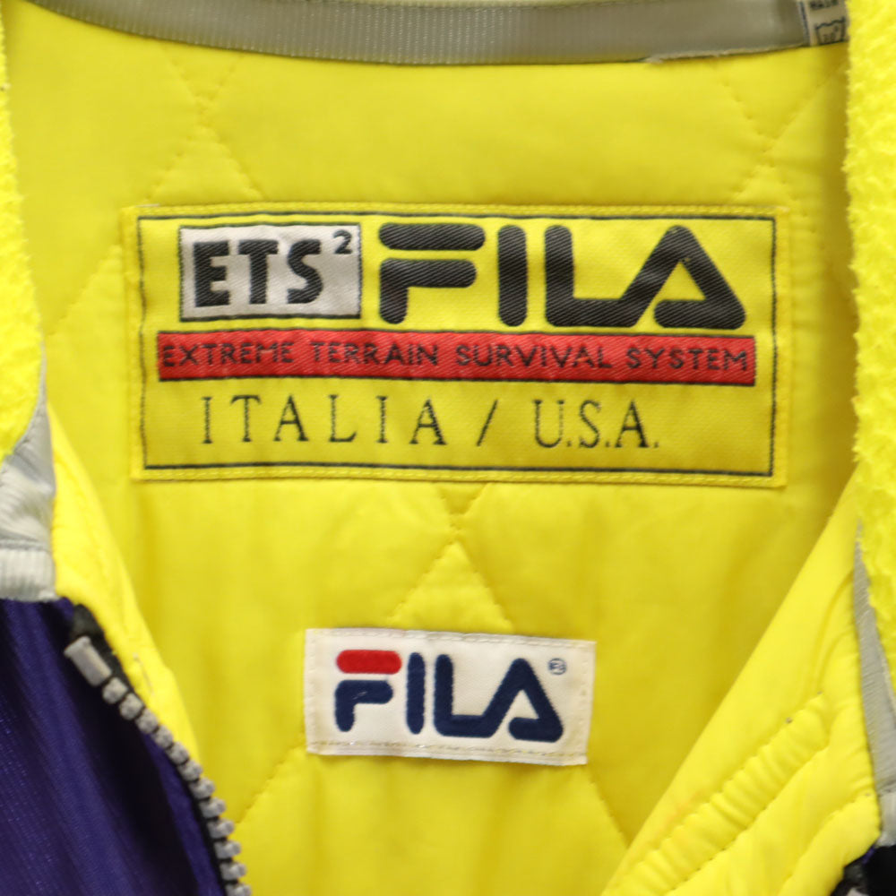 FILA フィラ 90s オールド 中綿ジャケット M パープル メンズ