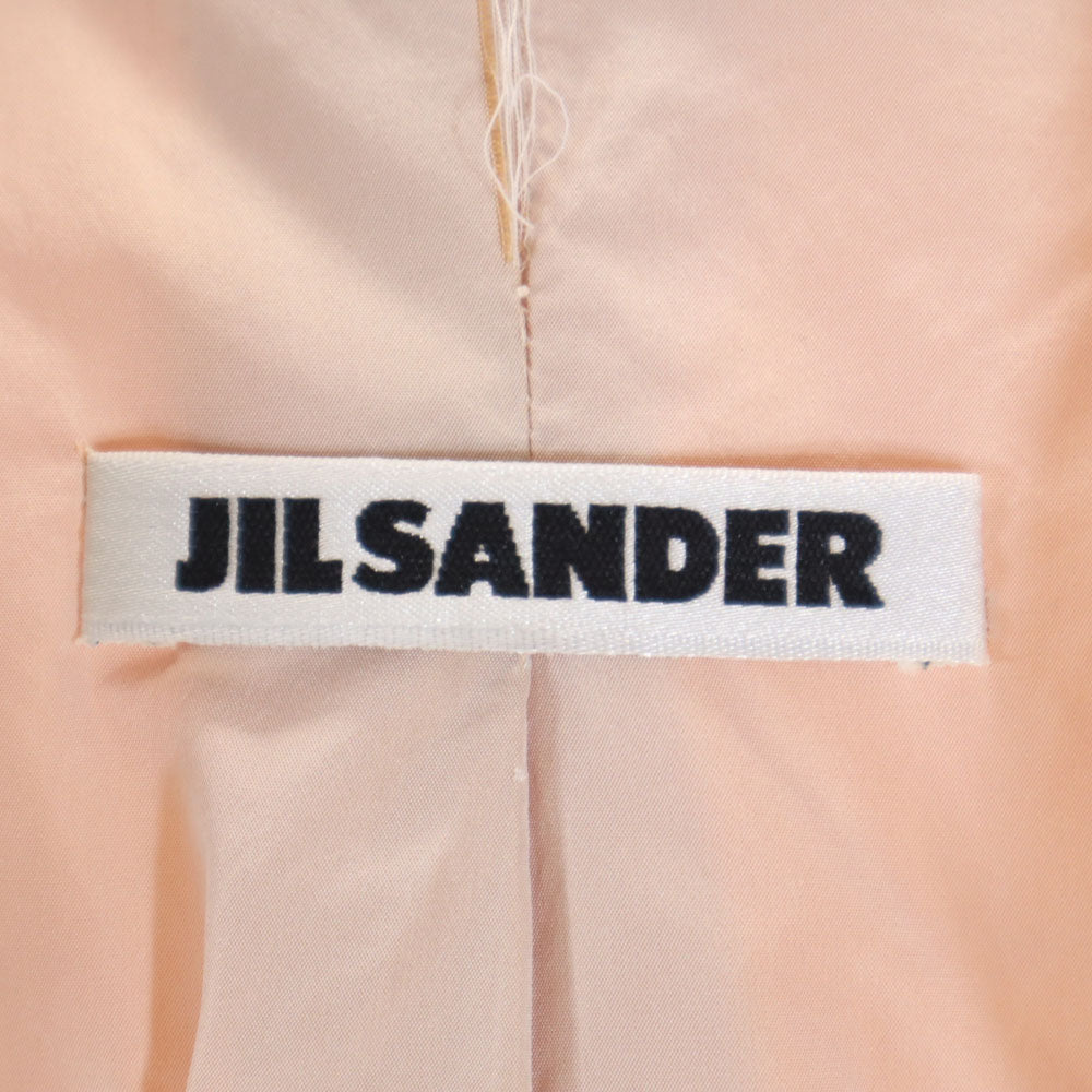 ジルサンダー イタリア製 ウールブレンド スカートスーツ 上下 セットアップ 36 ベージュ JIL SANDER レディース