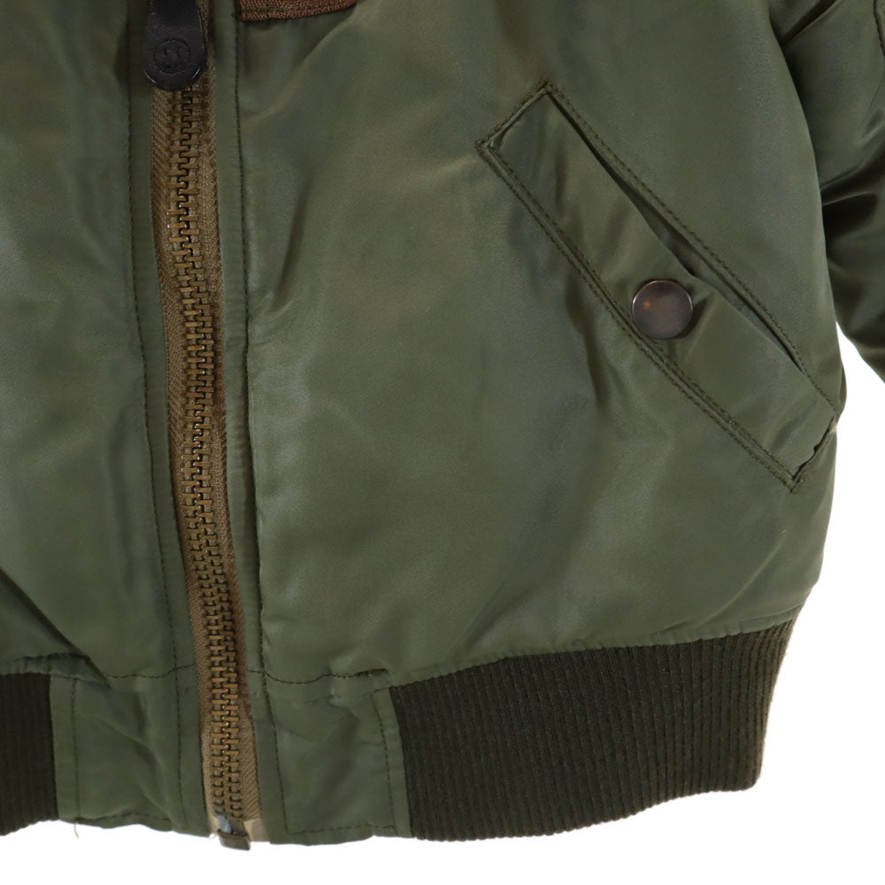 HYSTERIC MINI ヒステリックミニ バック ヒスミニ刺繍 MA-1 フライトジャケット オリーブ系 キッズ