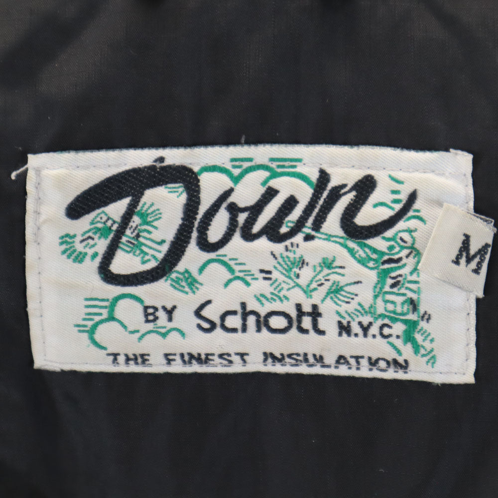 ショット ダウンジャケット M ブラック schott メンズ