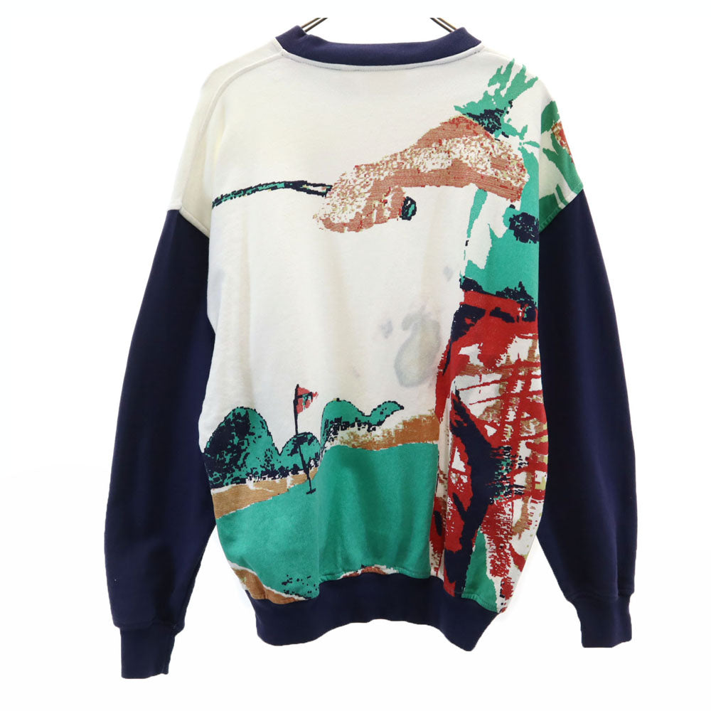 LONDON FOG ロンドンフォグ 90s オールド ゴルフプリント 長袖 スウェット トレーナー M メンズ