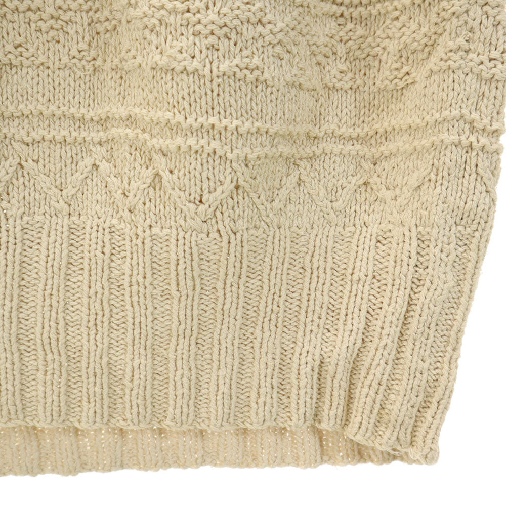 Polo by Ralph Lauren ポロバイラルフローレン 90s シルク オールド 長袖 ハンド ニット L ベージュ メンズ