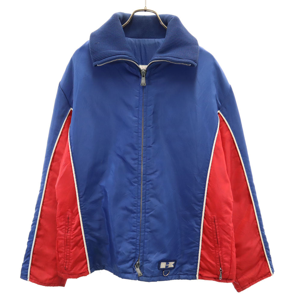 カワサキ 70s 80s ヴィンテージ ナイロンジャケット L ブルー 裏キルティング メンズ