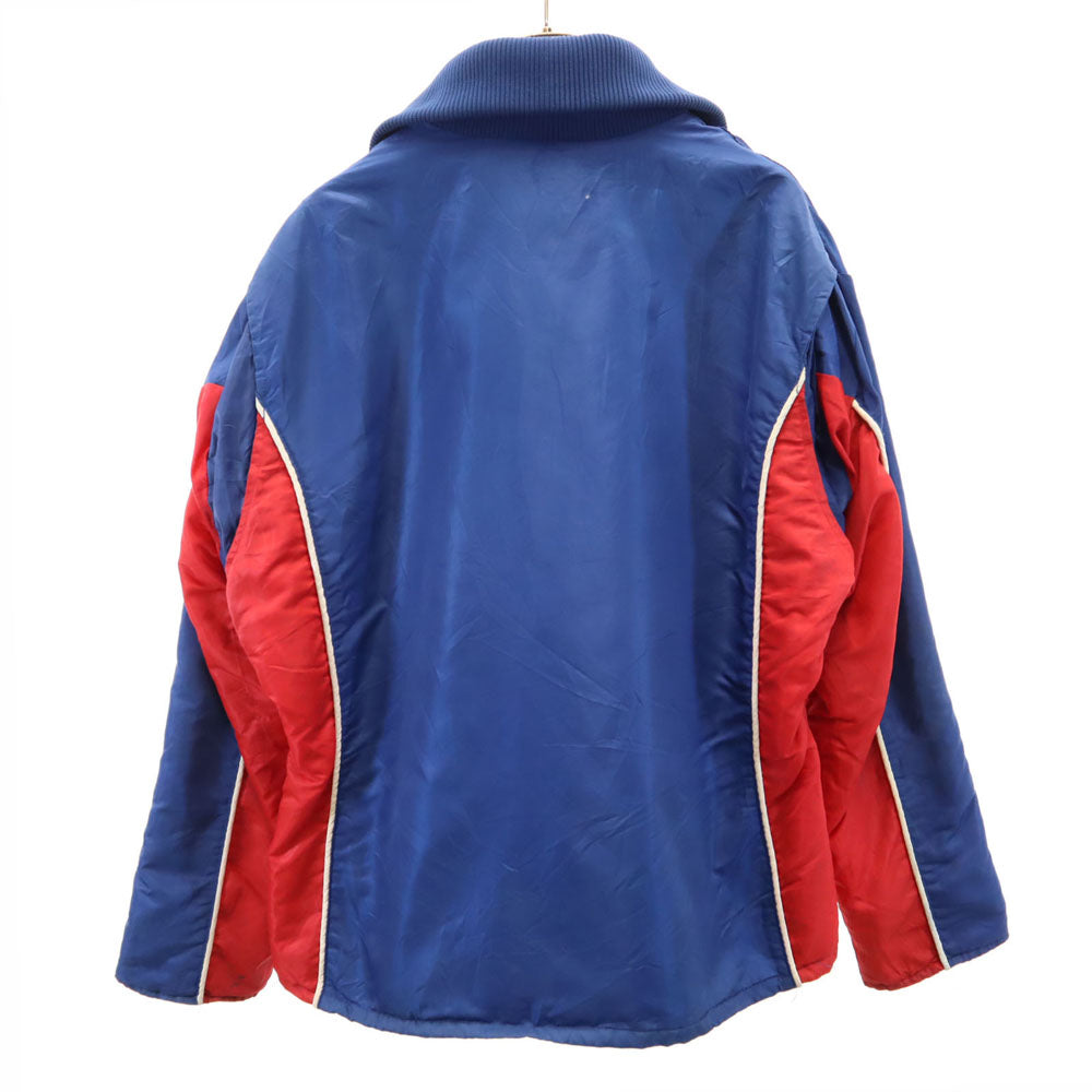 カワサキ 70s 80s ヴィンテージ ナイロンジャケット L ブルー 裏キルティング メンズ
