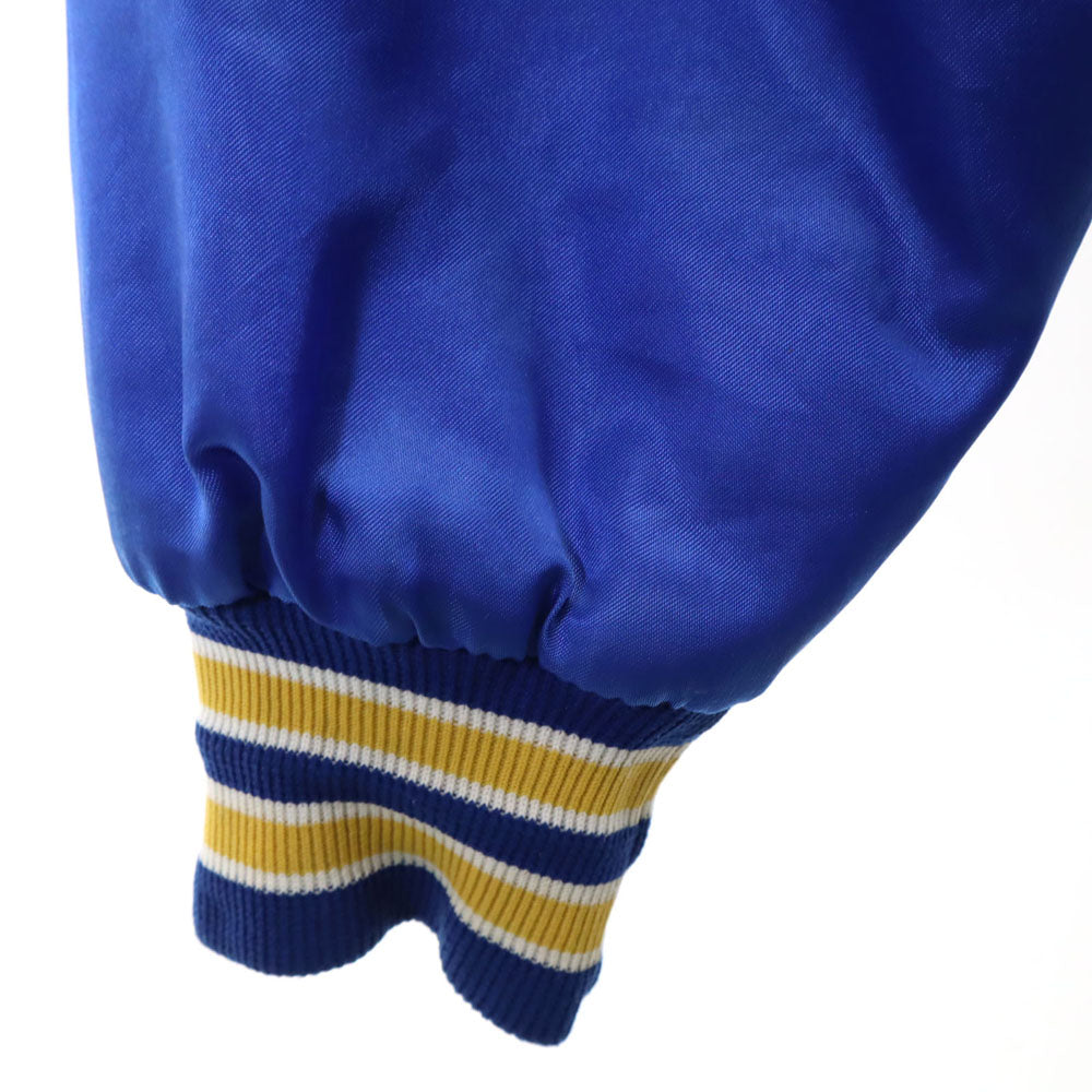 Don Alleson Athlrtic 80s ヴィンテージ ナイロン スタジャン L ブルー 裏キルティング メンズ