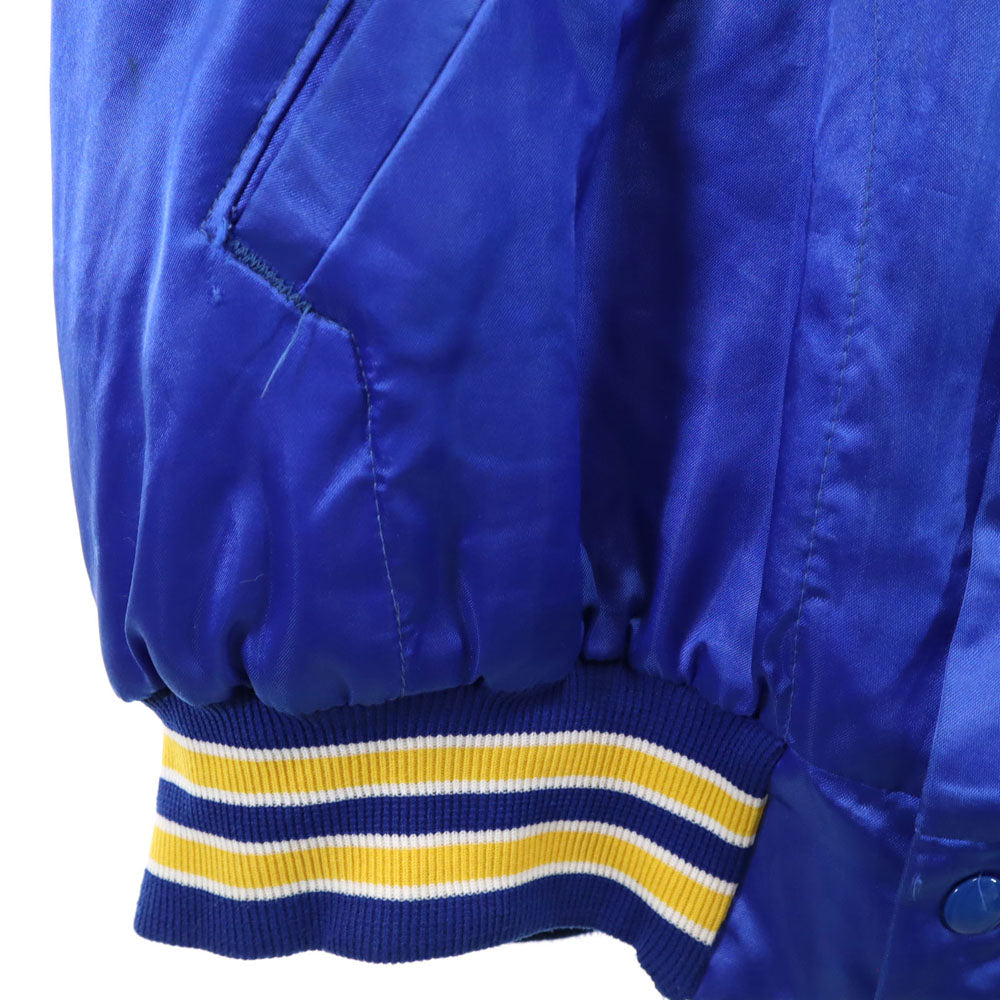 Don Alleson Athlrtic 80s ヴィンテージ ナイロン スタジャン L ブルー 裏キルティング メンズ