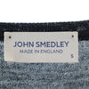 ジョンスメドレー イギリス製 長袖 セーター S ブラック JOHN SMEDLEY ニット メンズ