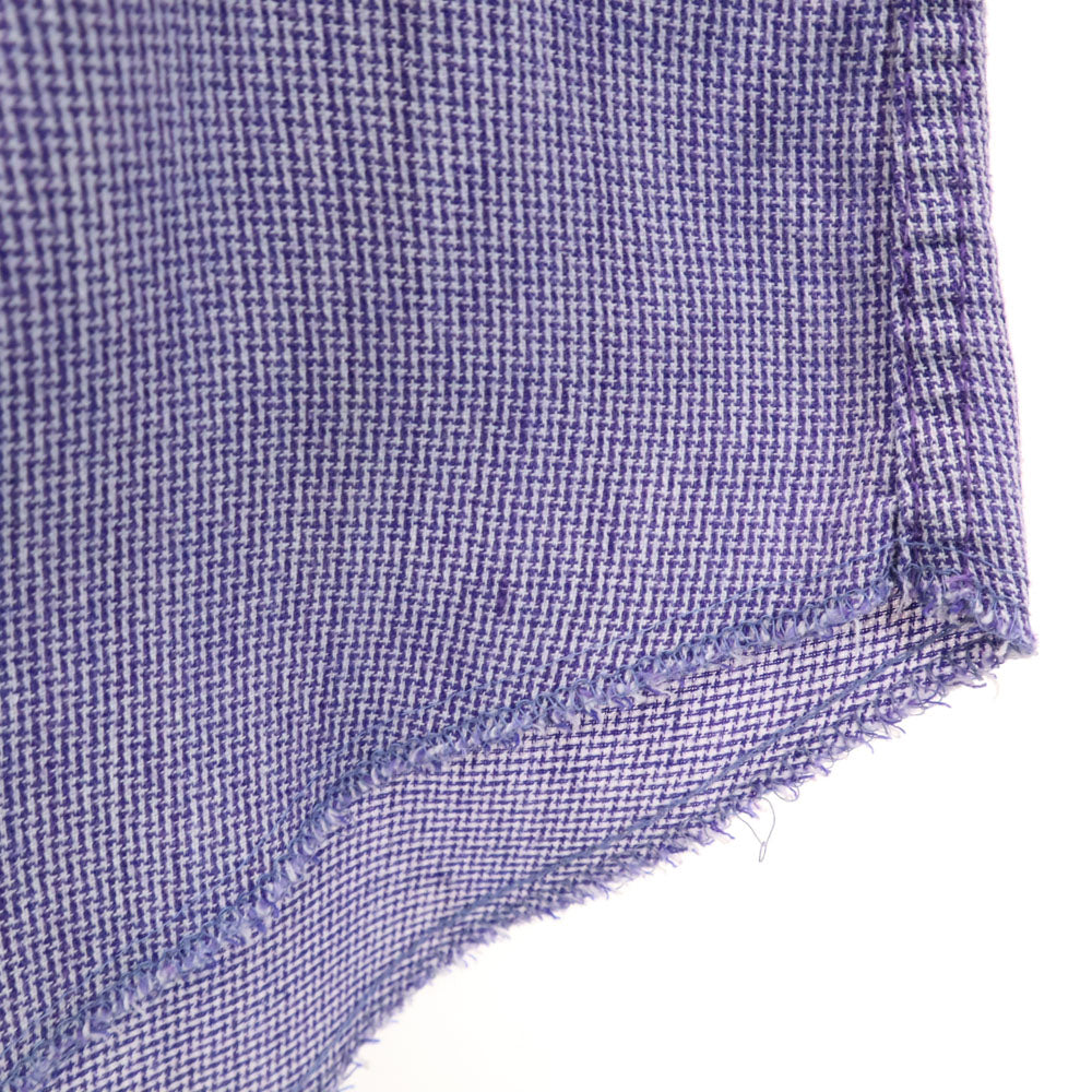 ヴィンテージ 80s 総柄 長袖 ウエスタンシャツ パープル系 VINTAGE メンズ