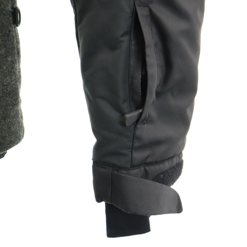 モンクレール ウール ダウンジャケット 0 グレー×ブラック MONCLER メンズ