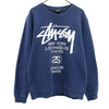 ステューシー プリント 長袖 スウェット トレーナー M ブルー系 STUSSY 裏起毛 メンズ