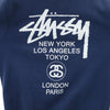 ステューシー プリント 長袖 スウェット トレーナー M ブルー系 STUSSY 裏起毛 メンズ