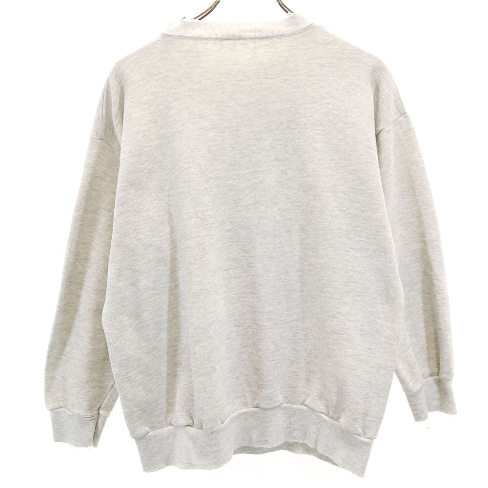 Warner Bros ワーナーブラザーズ 90s オールド ワーナーブラザーズ タズマニアンデビル 長袖 スウェット トレーナー ライトグレー メンズ