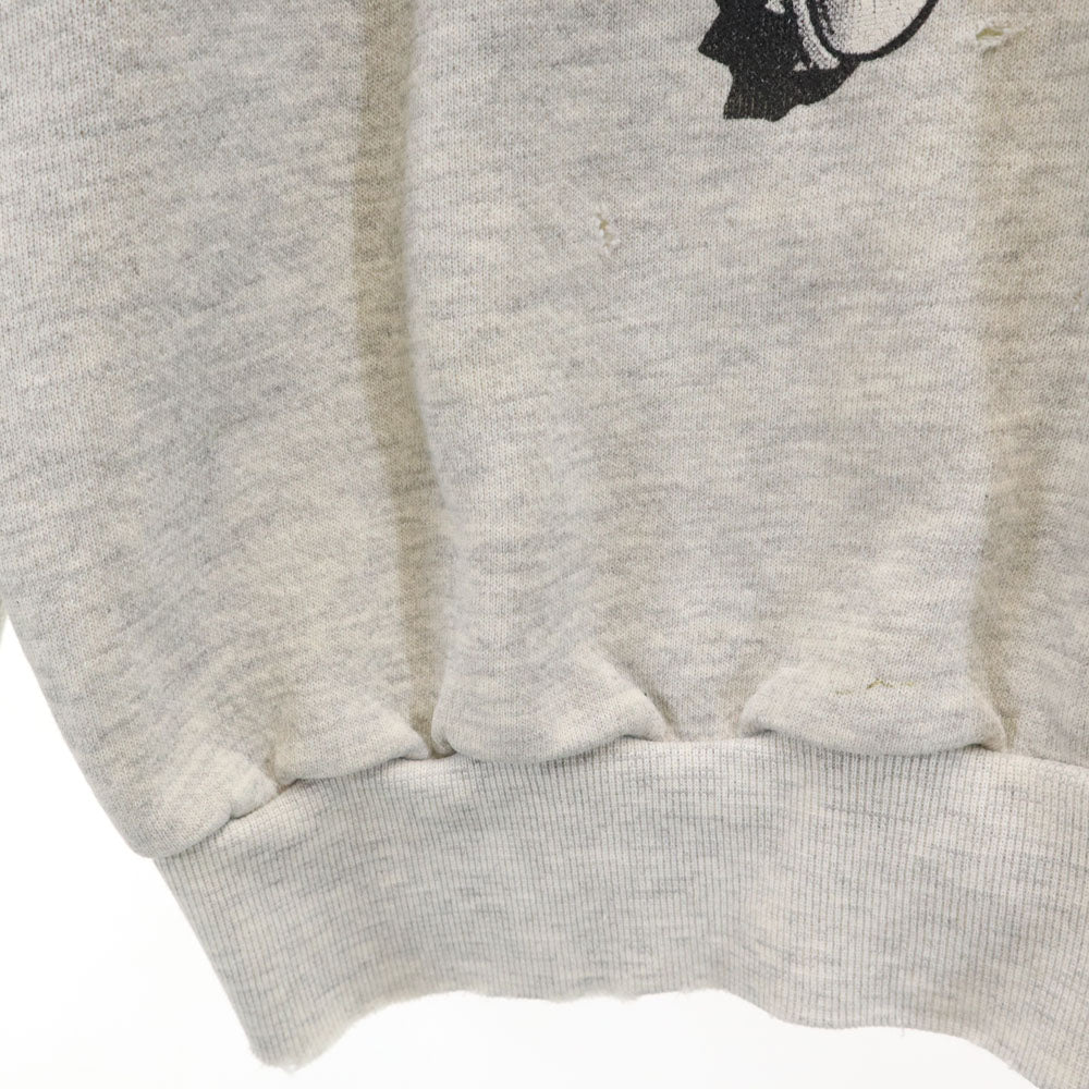 Warner Bros ワーナーブラザーズ 90s オールド ワーナーブラザーズ タズマニアンデビル 長袖 スウェット トレーナー ライトグレー メンズ