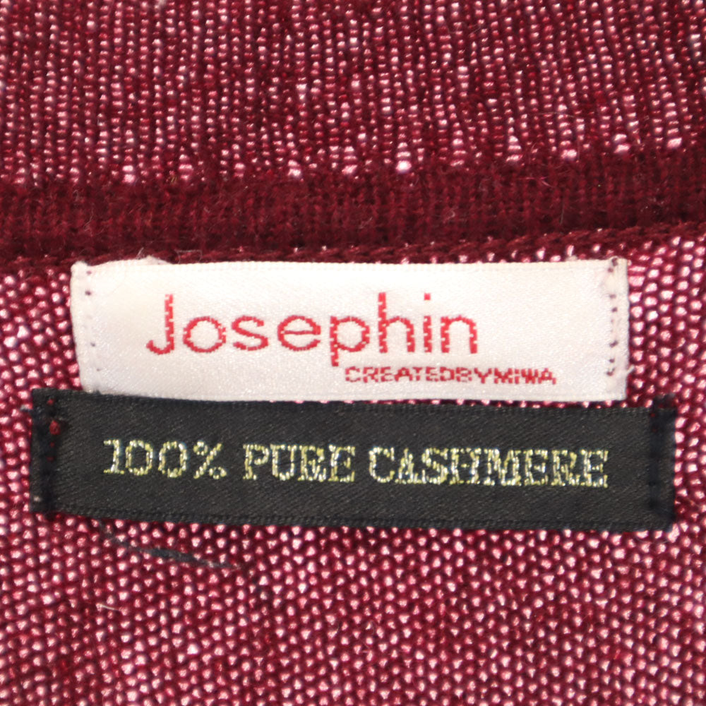 ジョセフィン カシミヤ100％ 長袖 セーター L ボルドー Josephin ニット レディース