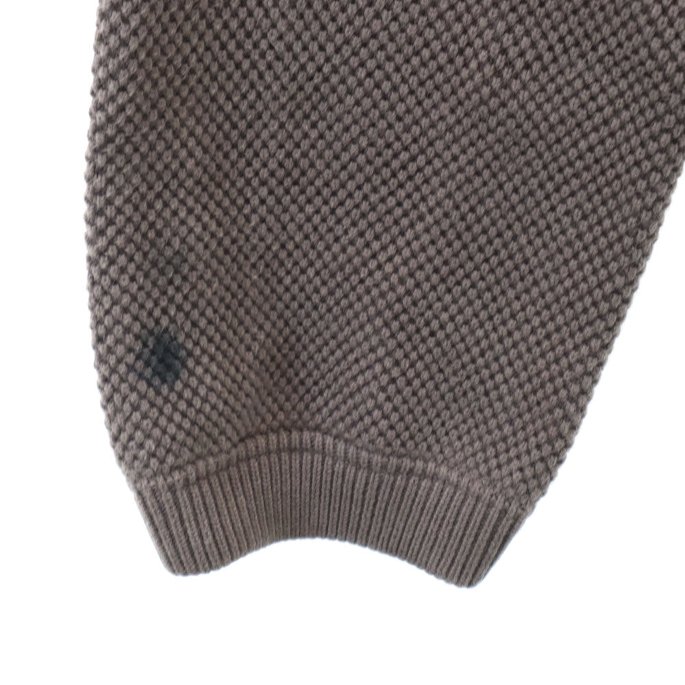 crepuscule クレプスキュール 日本製 長袖 モスステッチ セーター 3 ブラウン系 鹿の子 MOSS STITCH プルオーバー メンズ