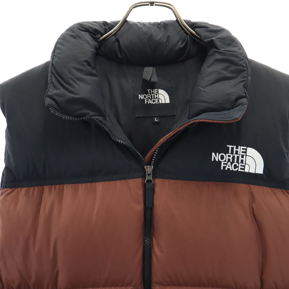 THE NORTH FACE ノースフェイス ND92338 ヌプシ ダウンベスト L ブラウン 他 ツートンカラー、アウトドア メンズ