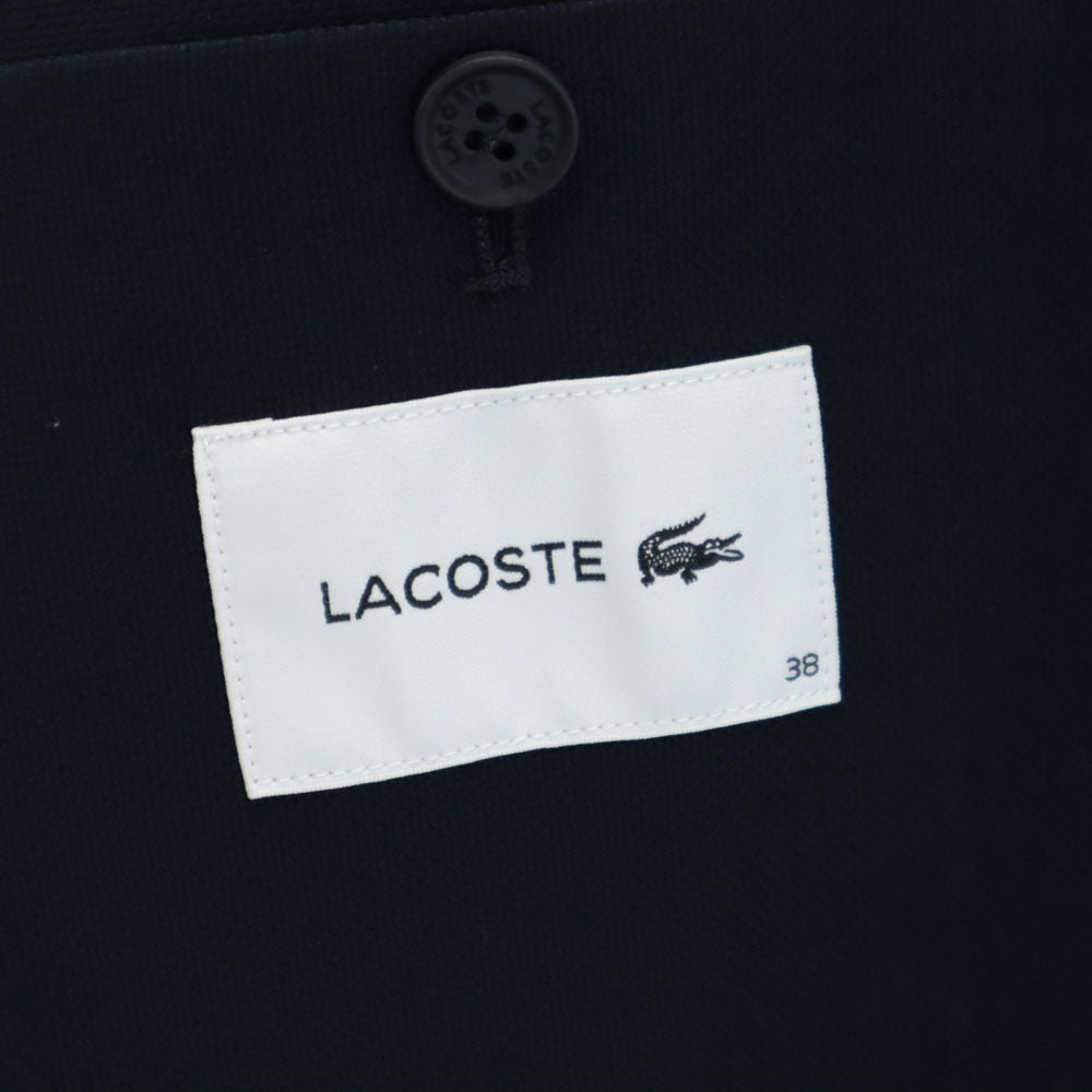LACOSTE ラコステ ブルガリア製 ブレザー 38 ネイビー アンコン テーラードジャケット レディース