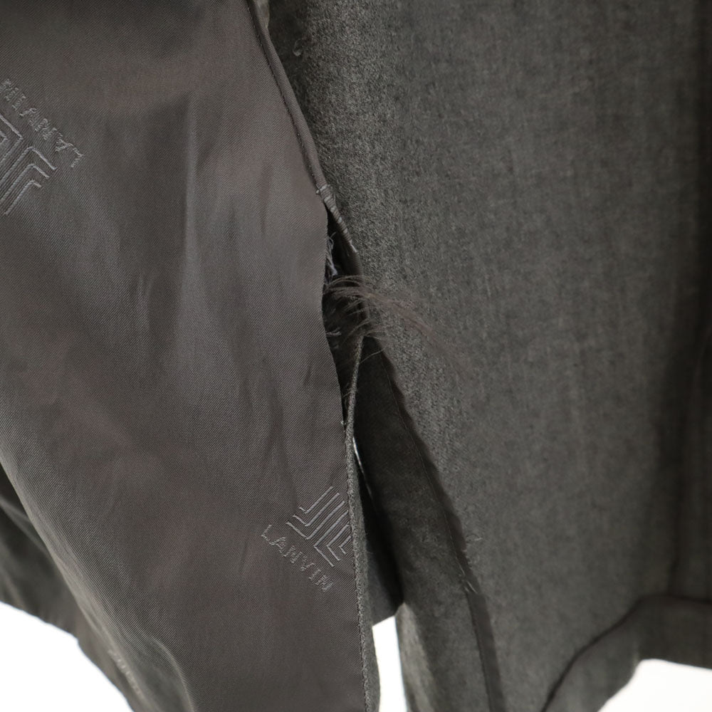 LANVIN ランバン 80s 90s ウールブレンド オールド テーラードジャケット 7 グレー ブレザー メンズ