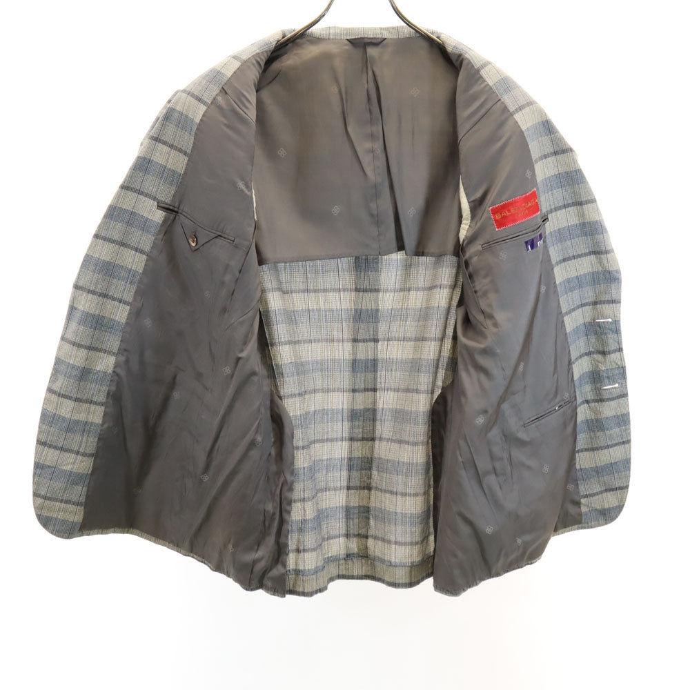 BALENCIAGA バレンシアガ 80s 90s 日本製 オールド チェック柄 テーラードジャケット 104 B7 グレー 他 ブレザー メンズ