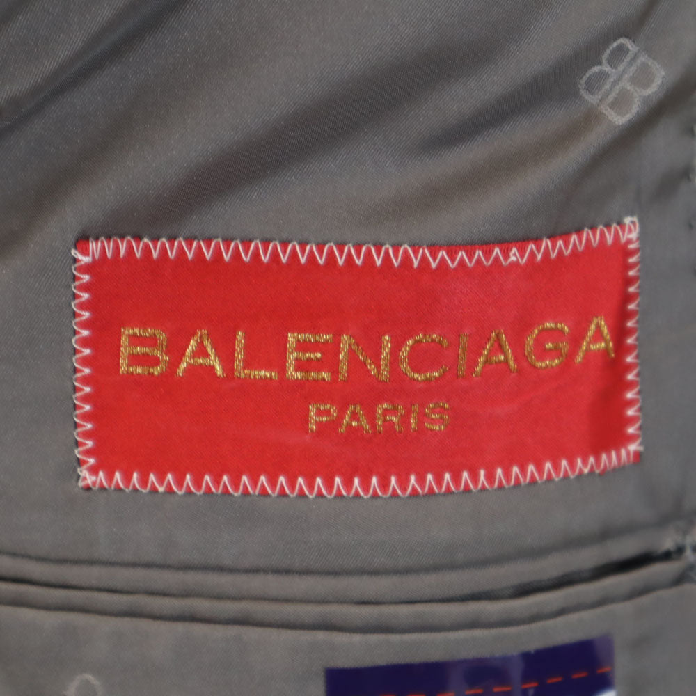 BALENCIAGA バレンシアガ 80s 90s 日本製 オールド チェック柄 テーラードジャケット 104 B7 グレー 他 ブレザー メンズ