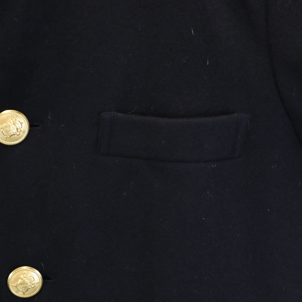 Y’s for men ワイズフォーメン 90s ウールブレンド オールド ヨウジヤマモト 長袖 ノーカラーコート ネイビー系 メンズ