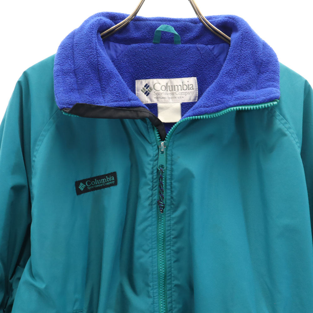 Columbia コロンビア 90s オールド 長袖 アウトドアジャケット グリーン系 裏フリース メンズ