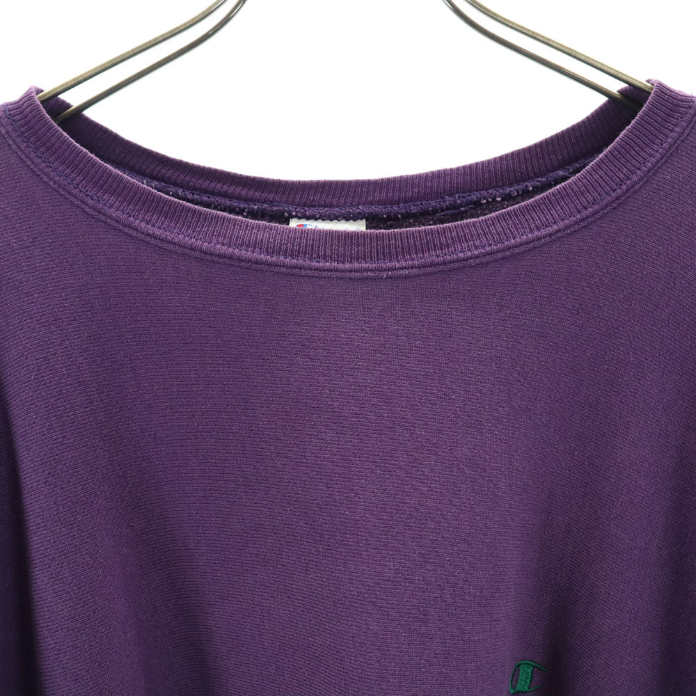 Champion チャンピオン 90s リバースウィーブ USA製 オールド 刺繍タグ クレイジーパターン 長袖 スウェット トレーナー XL パープル 裏起毛 メンズ