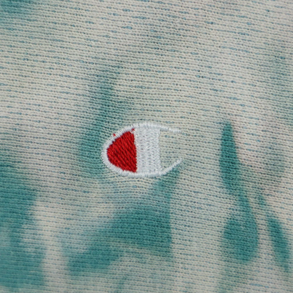 Champion チャンピオン 90s リバースウィーブ USA製 オールド 刺繍タグ ブリーチ加工 長袖 スウェット トレーナー XL グリーン系 裏起毛 メンズ