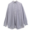 ラルフローレン 90s BIG SHIRT オールド チェック柄 長袖 スタンドカラー シャツ XXL ネイビー RALPH LAUREN ビックサイズ メンズ