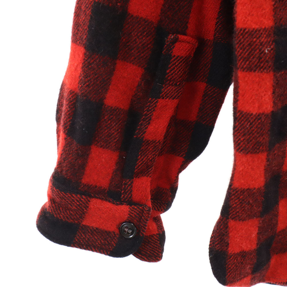 sportswear スポーツウェア 50s 60s ヴィンテージ チェック 長袖 シャツ レッド系 メンズ