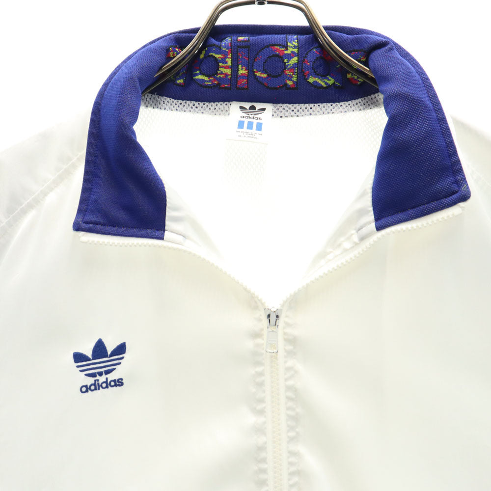 adidas アディダス 80s デサント製 ヴィンテージ トラックジャケット L ホワイト ブルゾン メンズ
