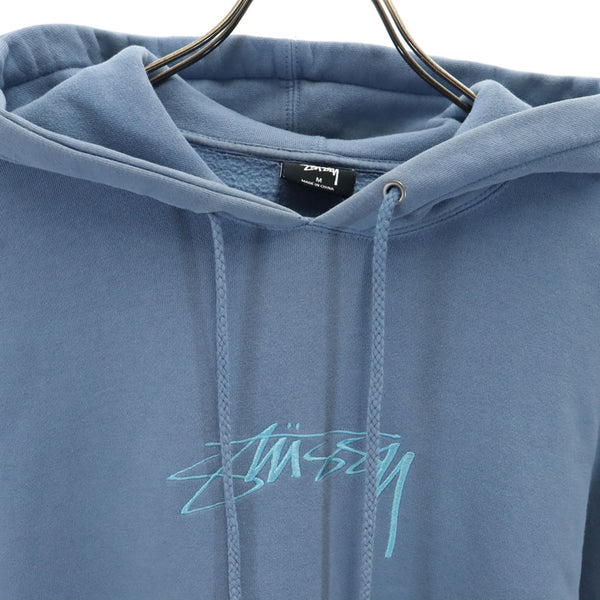 ステューシー 長袖 スウェットパーカー M ブルー系 STUSSY 裏起毛 メンズ