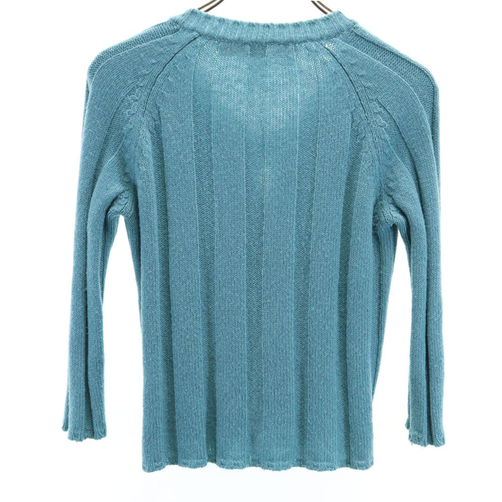 MARNI マルニ イタリア製 7分袖 ニットカーディガン 40 サックスブルー系 レディース