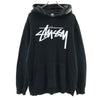 ステューシー 長袖 スウェットパーカー XL ブラック STUSSY プルオーバー 裏起毛 メンズ