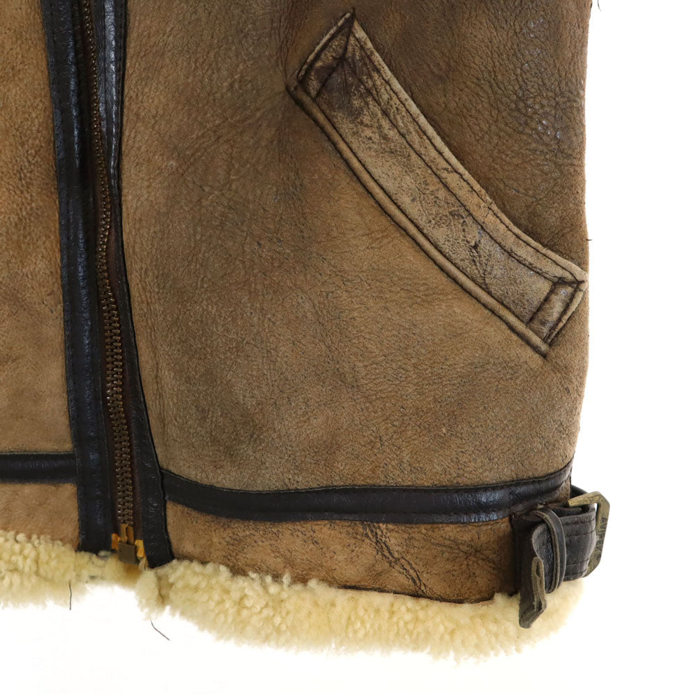 AVIREX アビレックス USA製 B-3 ムートンジャケット 40 ブラウン フライトジャケット ミリタリー メンズ