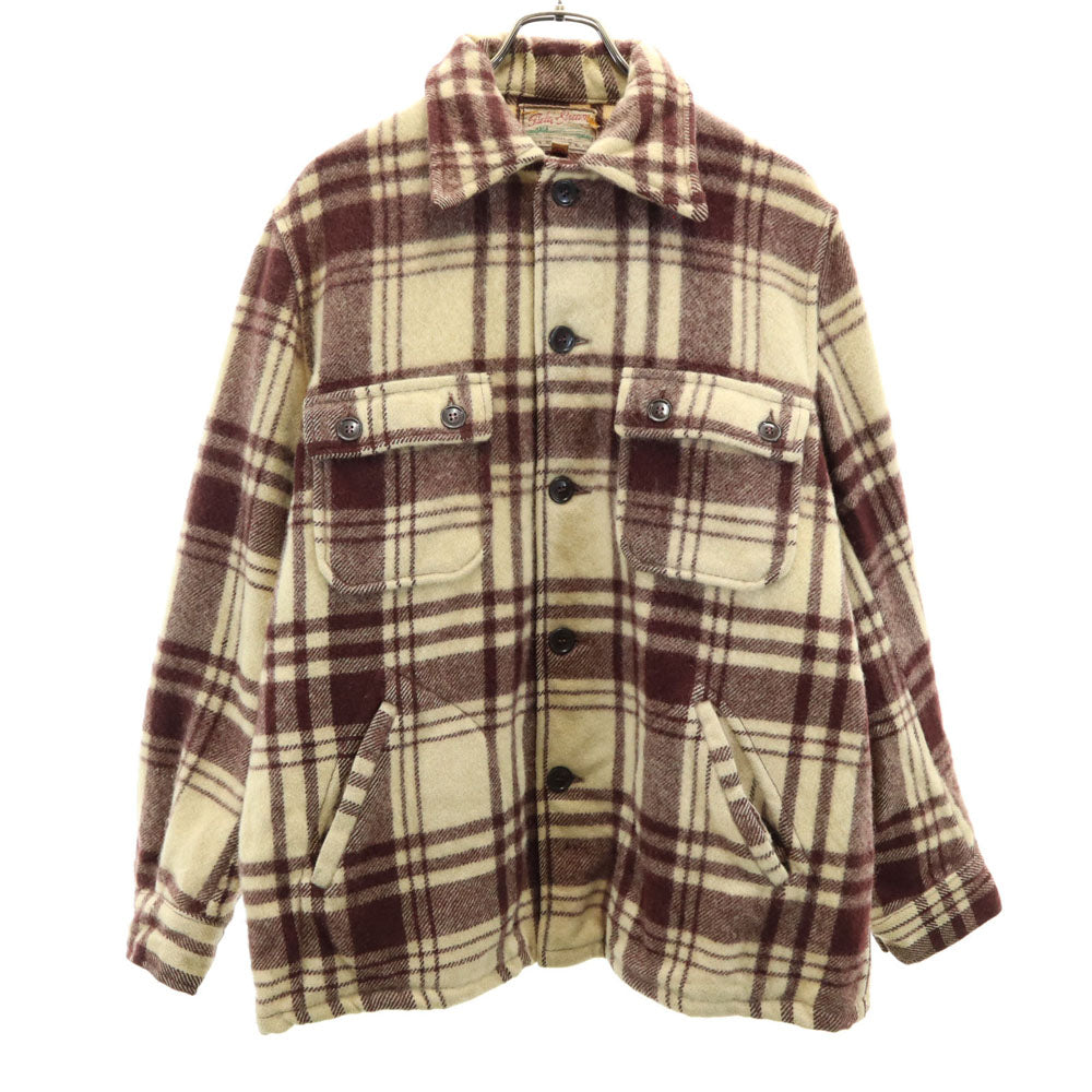 Field Stream 50s ヴィンテージ 長袖 ウール シャツジャケット M ベージュ 他 メンズ