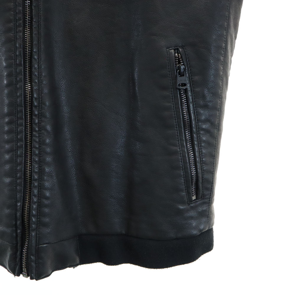 Levi's リーバイス フェイクレザー ジャケット M ブラック ブルゾン