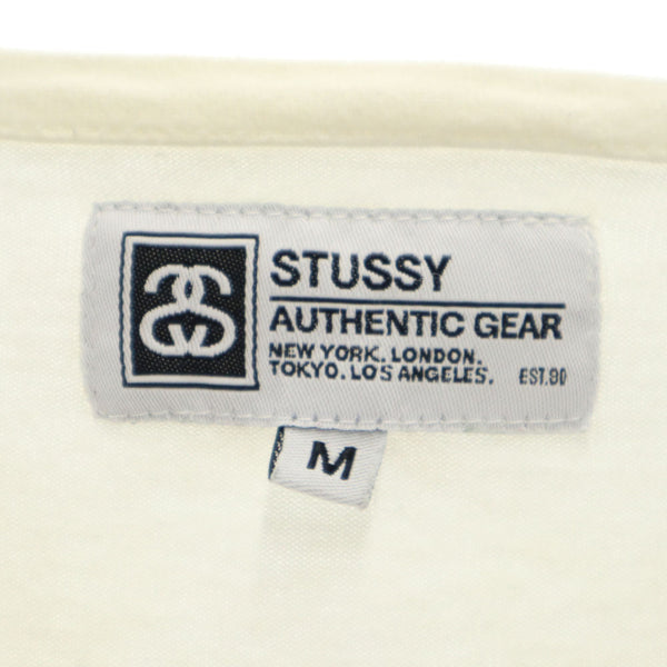 ステューシー ボーダー柄 7分袖 Tシャツ M ホワイト×ネイビー STUSSY メンズ