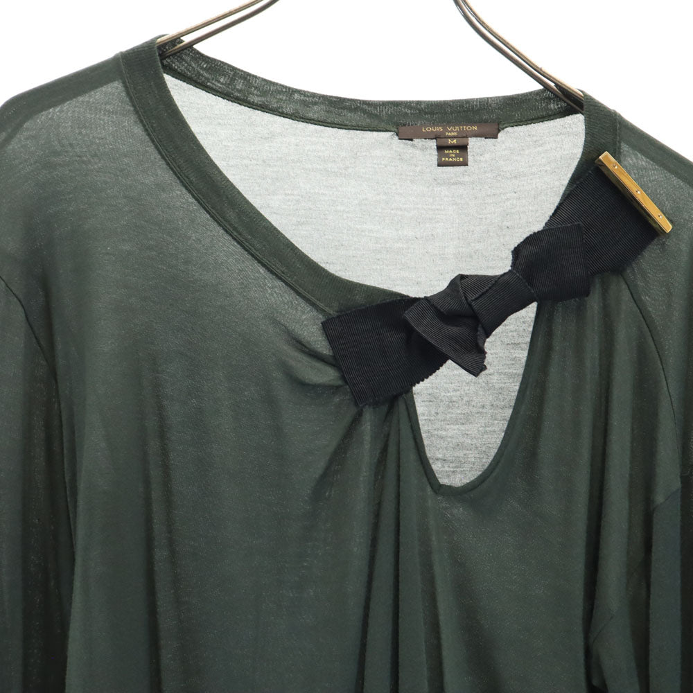 LOUIS VUITTON ルイヴィトン フランス製 長袖 セーター M グリーン レディース