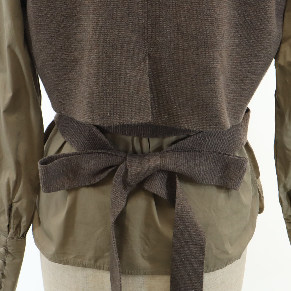 AMERI UNDRESSED アメリ 長袖 ニット ドッキング シャツ F ブラウン系 メンズ